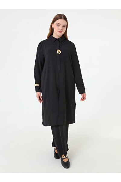 ALİA Σετ με μακρύ τουνίκ και παντελόνι με μανίκια για αύριο - Μαύρο -
