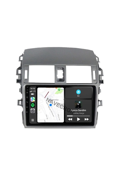NAVECRON TOYOTA COROLLA 2007-12 9" BÜYÜK ÇERÇEVE UYUMLU ANDROID MULTİMEDYA KA...