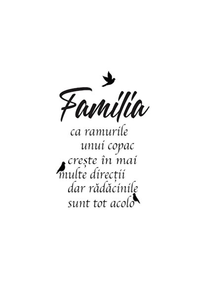 Oracal Autocolant decorativ din vinil cu tematică familială, 70×45 cm, negru,