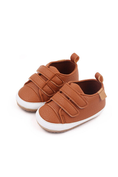 BebeNou Brown Velcro Strap Baby Shoes MBM22-13-4-ac40