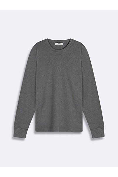 Ltb Світшот з довгими рукавами, без коміра, антрацитовий