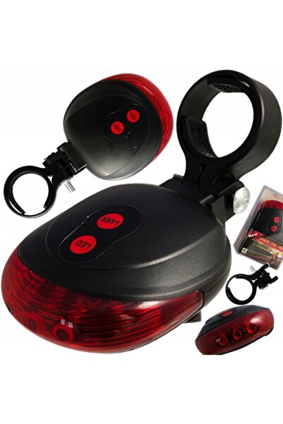 Other Lumină spate bicicletă cu 5 LED-uri și laser, 5 moduri