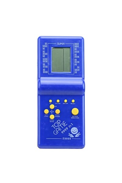 OnemisFlot Classic Tetris game console, dark blue