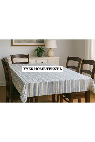 YEK HOME TEKSTİL مفرش طاولة قابل للمسح من ألياف PVC