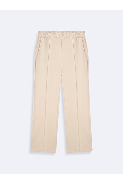 Ltb Yüksek Bel Rahat Kesim Krem Eşofman