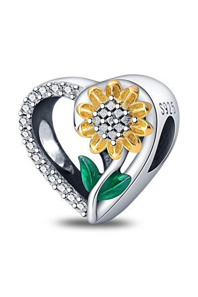 Bijuterii Nadiela Talisman Argint 925, Charm pentru bratari – Sunflowers
