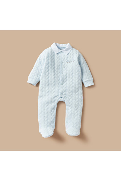 giggles Quilted Sleepsuit with Long Sleeves