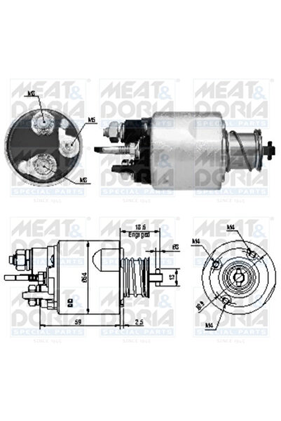 MEATDORIA Solenoid Electromotor Dacia Logan Renault Clio 2/Clio 3/Clio Symbol 1