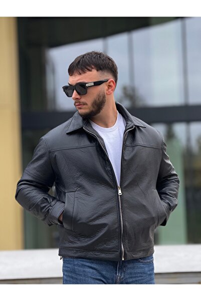 KINGAF MEN'S LEATHER COAT