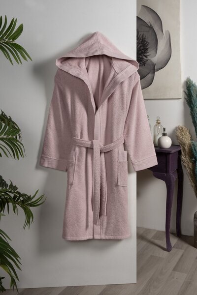 Fiesta Genç Unisex Pamuklu Tekli Bornoz