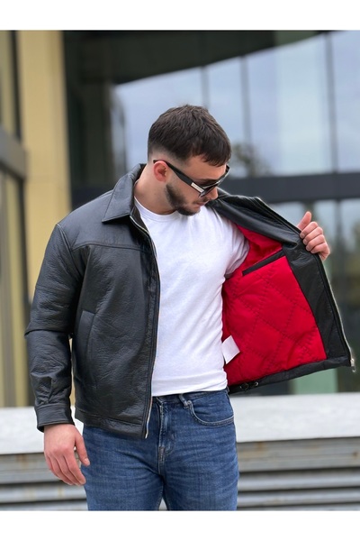 KINGAF MEN'S LEATHER COAT