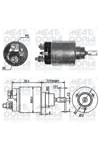 MEATDORIA Соленоид на електрически мотор Citroen Ax/Bx/Zx Peugeot 106 1/205 1...