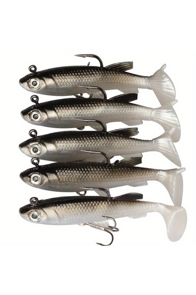 Choice 5 قطع/مجموعة من خطافات الجيج المصنوعة من السيليكون والطُعم الناعم للسب...