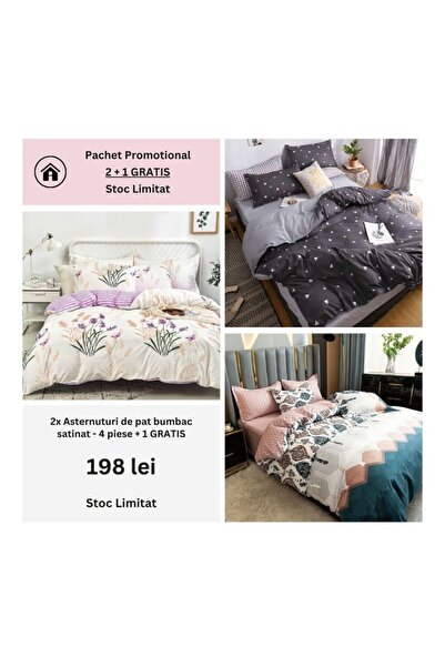 Codan Satin Cotton Bed Linen - 4 Pieces (2+1 FREE)