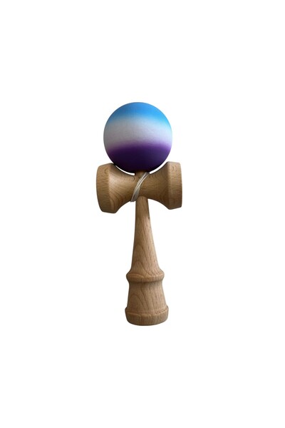 Gimihome Jucarie Kendama wood toys 18 cm, albastru-alb-mov