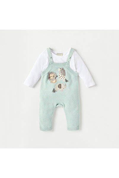 Juniors طقم دنغري وتي شيرت بتفاصيل تطريز