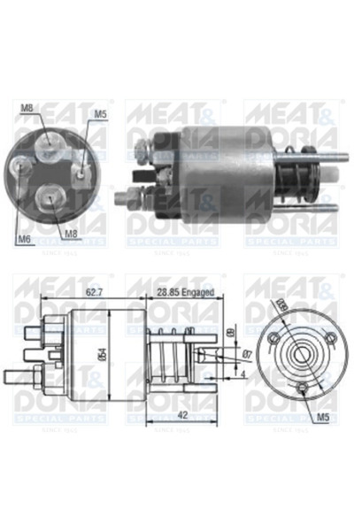 MEATDORIA Solenoid Electromotor Bmw 3/5/7 Vauxhall Omega