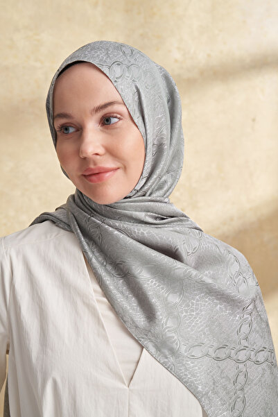 ARMANDA Jose Jakar Chain Desen Şal - Keten Yeşi̇l