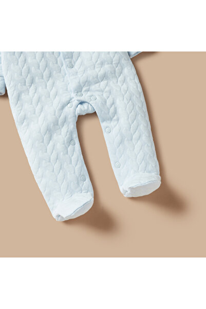 giggles Quilted Sleepsuit with Long Sleeves
