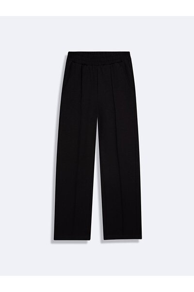 Ltb Μαύρη αθλητική φόρμα με ψηλή μέση, χαλαρή εφαρμογή