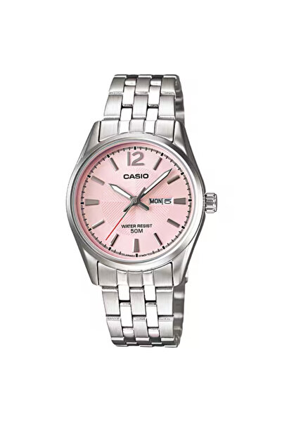 Casio ساعة نسائية تناظرية بمينا وردي - LTP-1335D-5AVDF