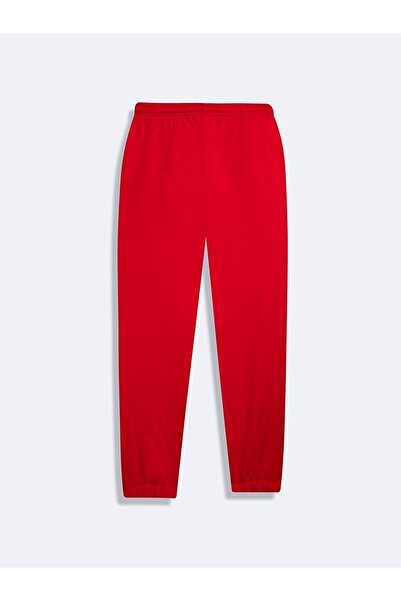 Ltb Beli Lastikli Dar Paça Kırmızı Eşofman