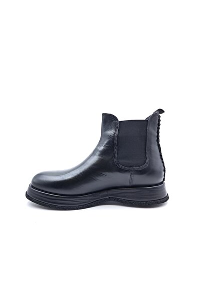 MARCOMEN Genuine Leather Men's Black Chelsea Boots