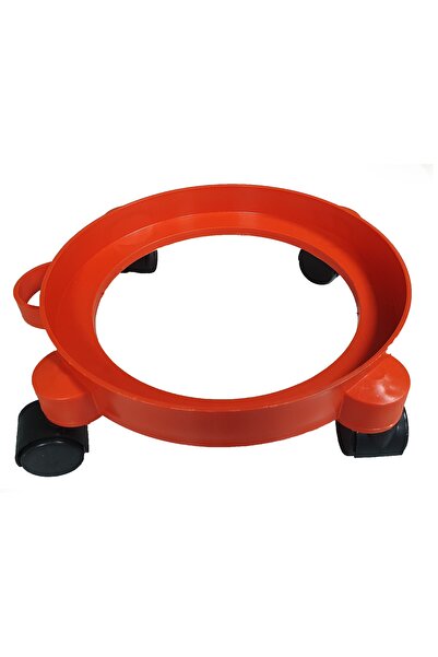 TP 1 قاعدة اسطوانة غاز بلاستيكية متحركة برتقالية اللون