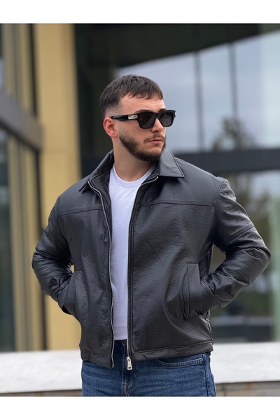KINGAF MEN'S LEATHER COAT