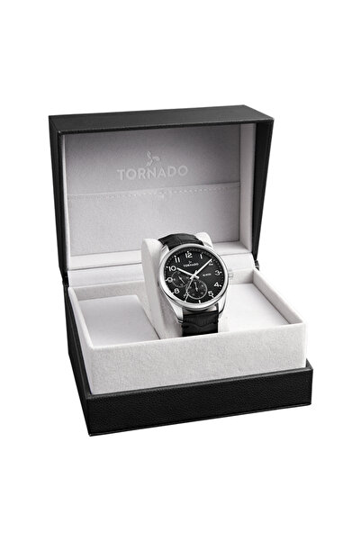 Tornado CELESTIA CLASSIC Men's Multi Function Black Dial Watch - T25102-SLBB