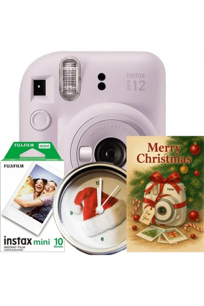 Fujifilm Instax Mini 12 Lilac – Pachet de Crăciun cu 10 filme, felicitare și ...