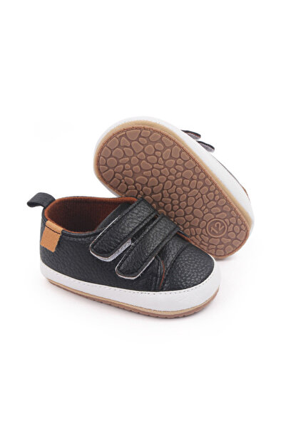 BebeNou Black Baby Shoes with Velcro Straps MBM22-13-6-p13
