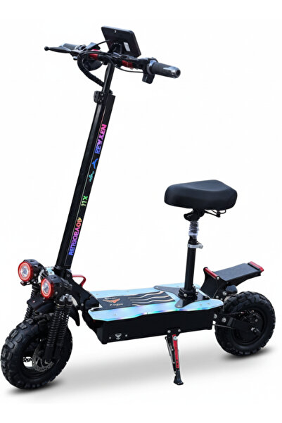 niyazi سكوتر كهربائي للكبار قابل للطي ببطارية 48 فولت واطارات تيوبلس 11 إنش مع شاشة ديجيتال