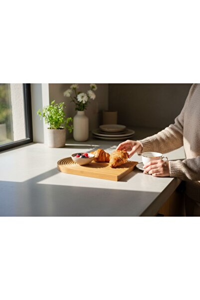 KAVEH Bamboo Carved Decorative Tray Presentation Tray Presentation Holder