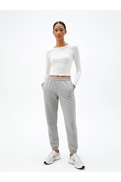 Ltb Gray Skinny Fit Tracksuit with Elastic Waist