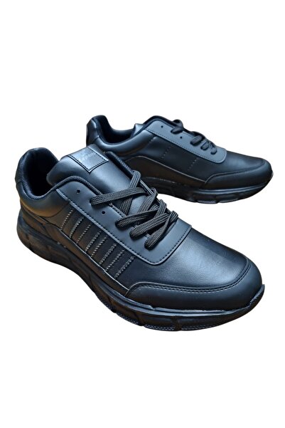 abinstore Lepons 48-49-50 Number Black Men's Casual 4 Transitional Skin Leather Water Resistant Sports Shoes Sneaker