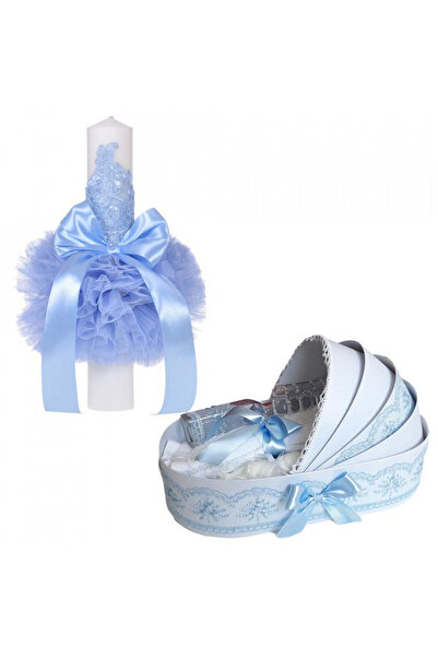 BebeNou Set botez Denikos® 751 albastru pentru băiat - NKO5180