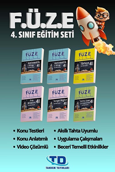 Tandem Yayınları F.Ü.Z.E. 4. Sınıf Eğitim Seti - Tüm Dersler