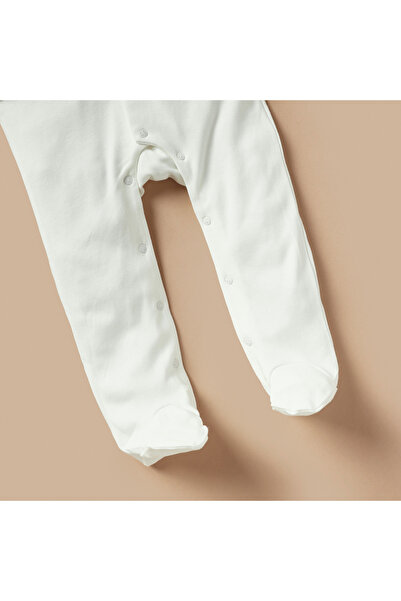 giggles Solid Sleepsuit with Waistcoat Overlay and Notch Lapel