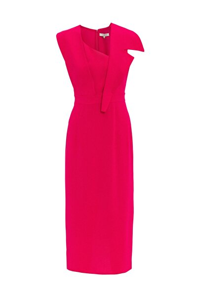 KAMEYA KOL DETAYLI MİDİ ELBİSE 26W40822