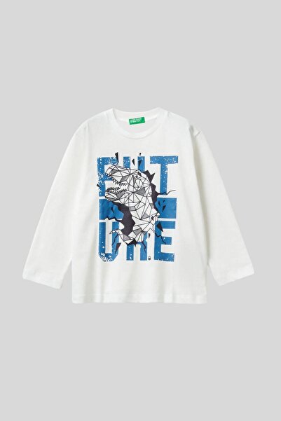 United Colors of Benetton تيشيرت للأولاد بأكمام طويلة 10K5 1/6 سنة
