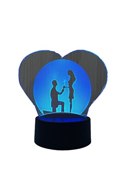 OEM Lumină de noapte decorativă 3D LED RGB - Model „Cerere în căsătorie”, 16 ...