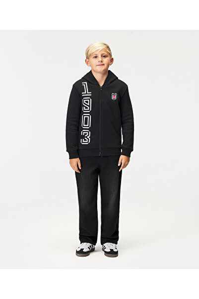 Kartal Yuvası BEŞİKTAŞ JR KAPÜŞONLU FERMUARLI SWEATSHIRT 6526272T3