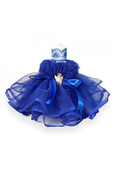 BebeNou Λαμπάδα Βάπτισης Denikos® από Μπλε Τούλι για Αγόρια