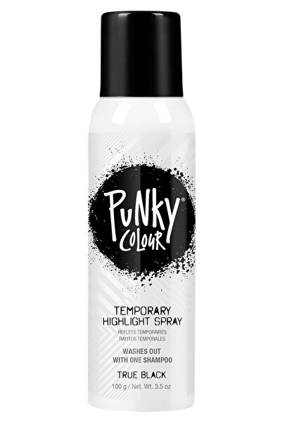 punky Colour Işıltılı ve Renkli Saç Spreyi True Black 100GR