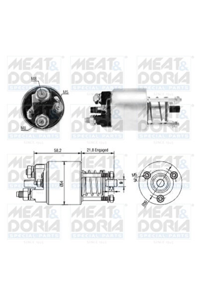 MEATDORIA Electromotor solenoid Citroen Berlingo / Berlingo First Microbus / ...