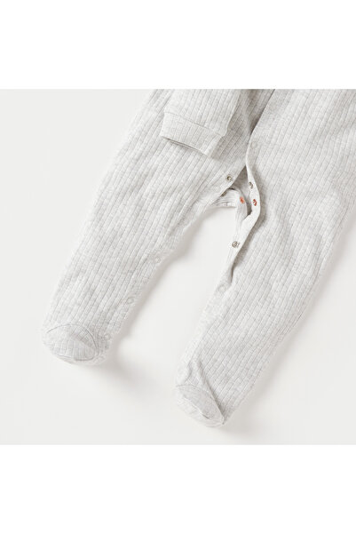 Juniors Textured Closed Feet Sleepsuit with Long Sleeves