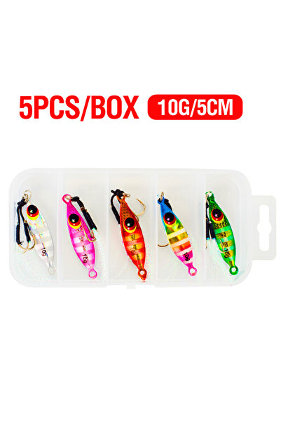 Choice 10g 5Pcs/Boxed 10-60G Metal Slow Jig Artificial Sinking Casting Lure F...