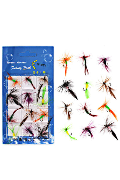 Choice مجموعة من 12 طُعم صيد ذباب الحشرات الطبيعية C2، مع خطاف مدبب لربط الذب...