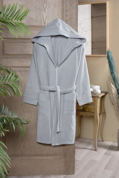 Fiesta Genç Unisex Pamuklu Tekli Bornoz